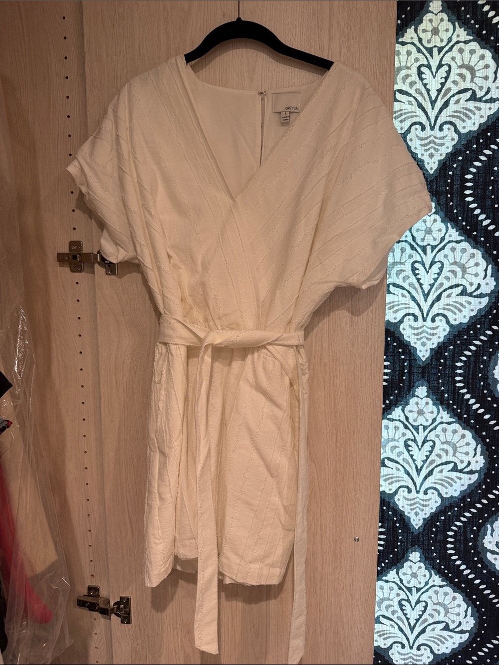 Greylin Cream Romper with Hook Closure